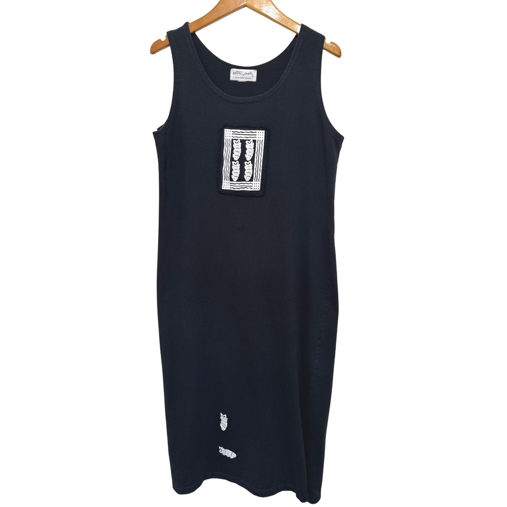 Ultra‎ Pink Comfort Tank Dress M/L Black White Fish